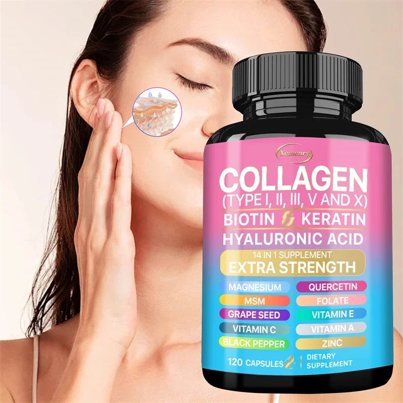 Collagen Supplement - Supports Skin Health, Boosts Immunity and Maintains Overall Well-being, Anti-aging 