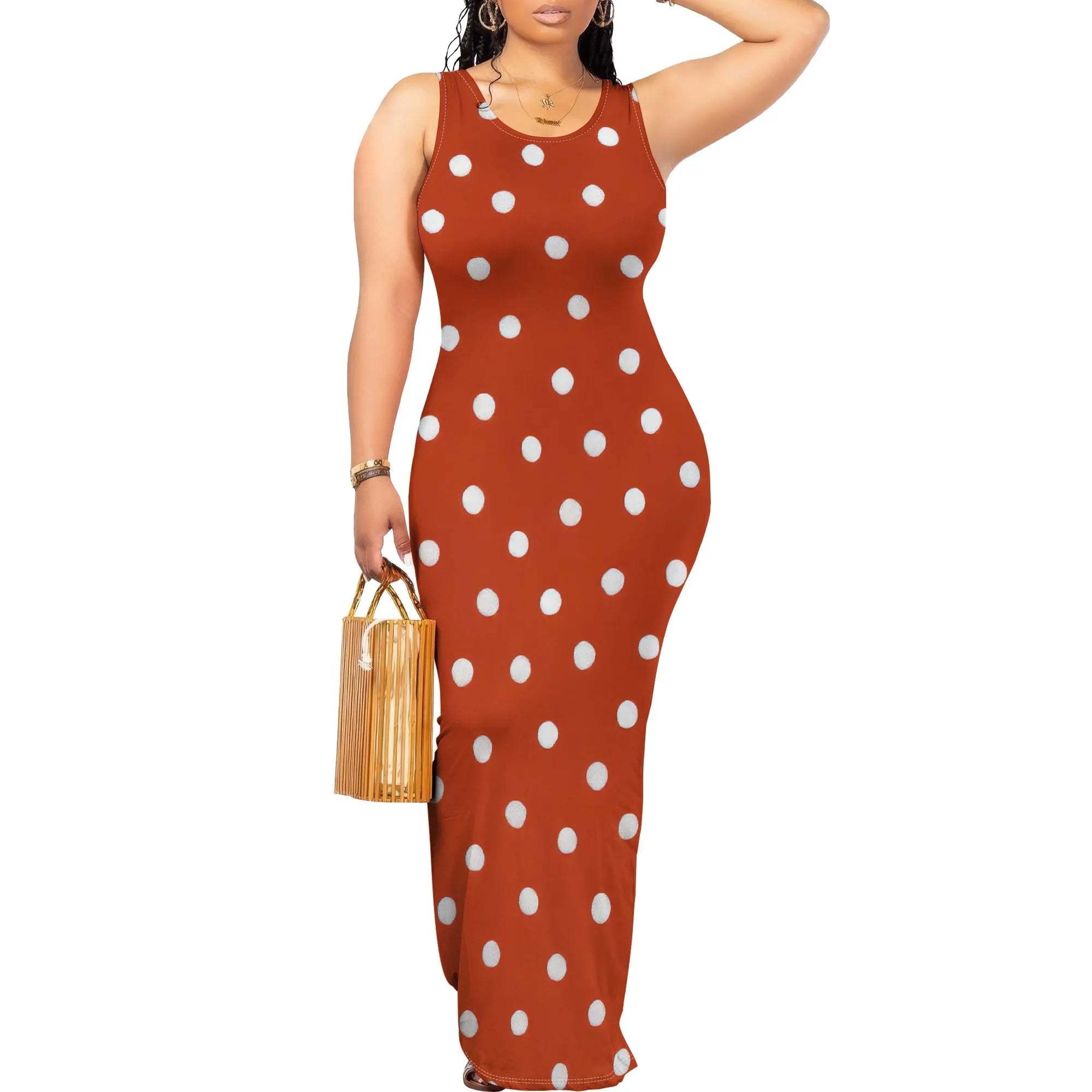 Women Summer Long Dress Casual Slip Sexy Slim Sleeveless Bodycon Maxi Dresses for Women 2025
