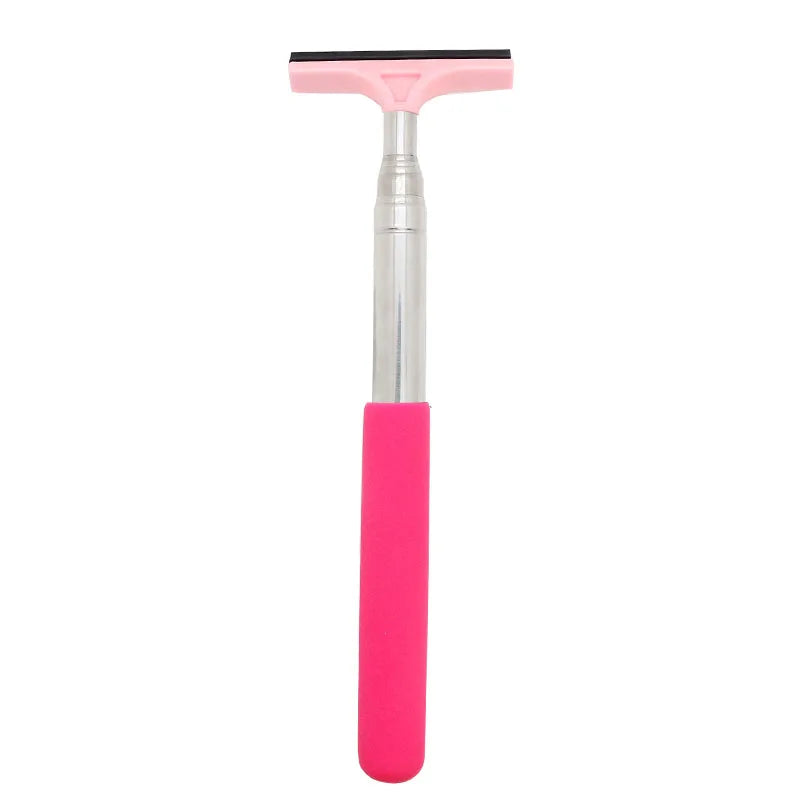 Car Rearview Mirror Wiper Cleaning Tool Auto Glass Mist Cleaner Scraper Car Accessories Handle Telescopic Window Cleaning Brush 