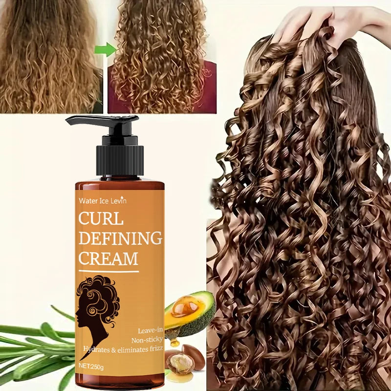 Moisturizing and Defining Curling Enhancer, Suitable for Dry Hair, Suitable for Men and Women, 100g, Hair Care Essentials | Glossy Surface | Moisturizing Cream