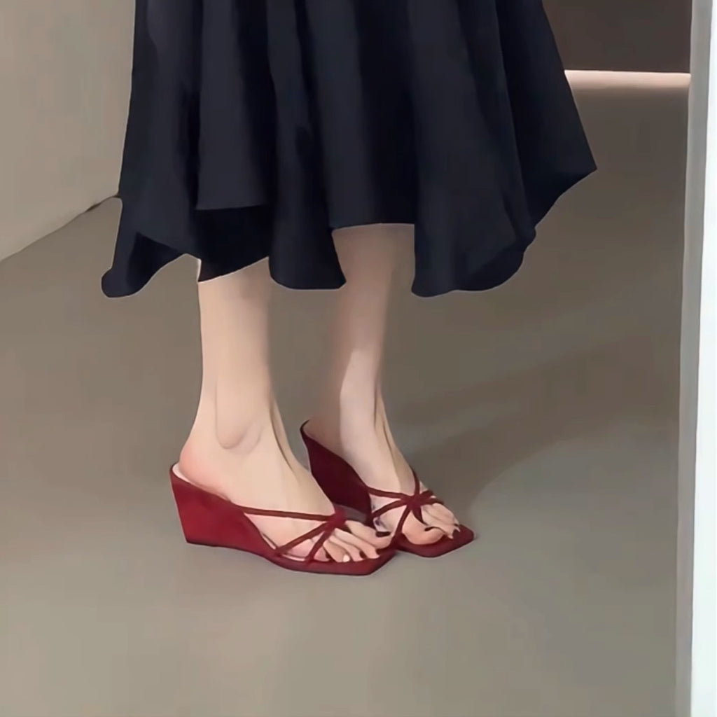 Women's Fashion New Arrival Petite-Strap Plus-Size Flip-Flops. Zapatillas