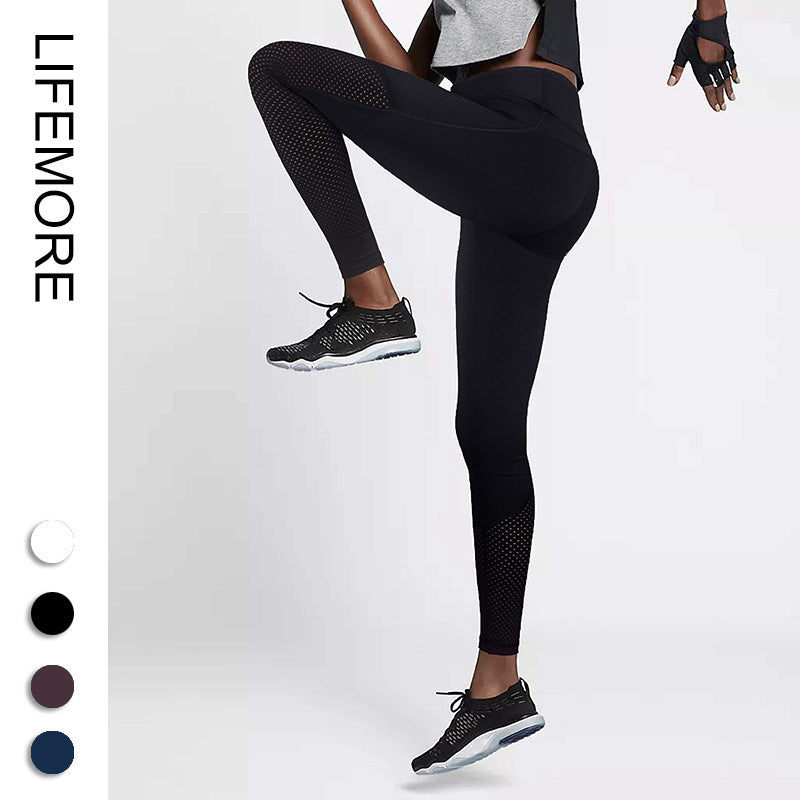 Seamless Tummy-Control Nude-Feel Running Yoga Fitness Pants libras de yoga