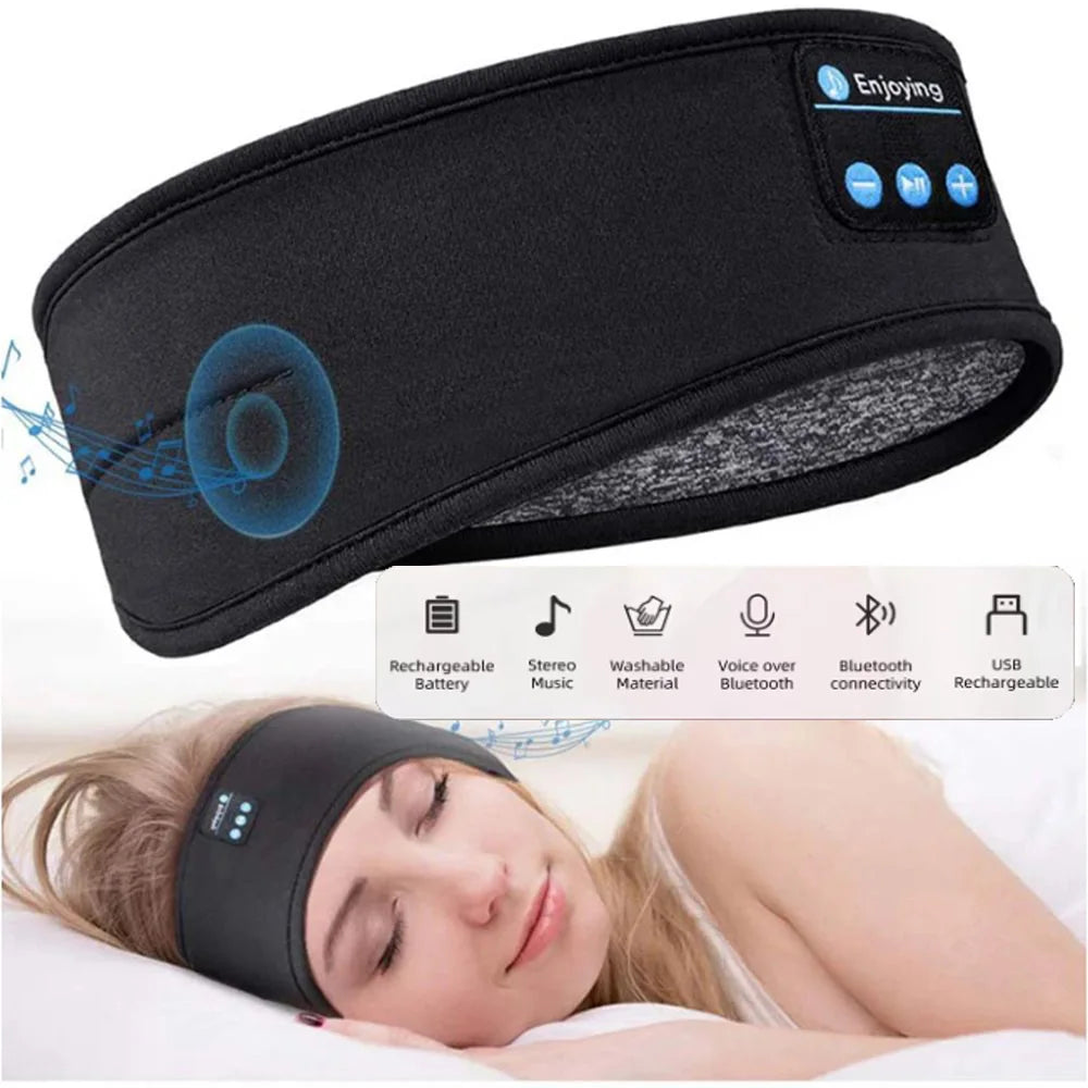 New bluetooth sleep headset wireless headphones music eye mask sleep sports headband outdoor running yoga headband 