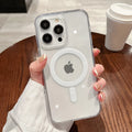For Magesafe Magnetic Transparent Wireless Charging Case For iPhone 11 12 13 14 15 16 17 Air Pro Max Plus Mini Shockproof PC Cover 