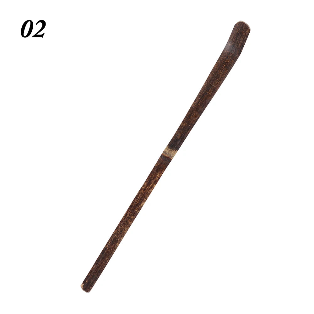 Wood Cooking Utensil Tea Leaf Matcha Sticks Teaware Spice Gadget Spoon Teaware Black Bamboo Kitchen Tool 180*10*10mm