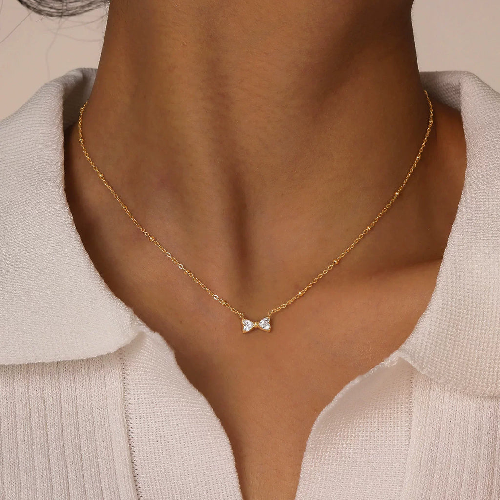 316L Stainless Steel Sparkling Zircon Necklace Bracelet Earrings for Women Fashion Temperament Jewelry Set Gifts