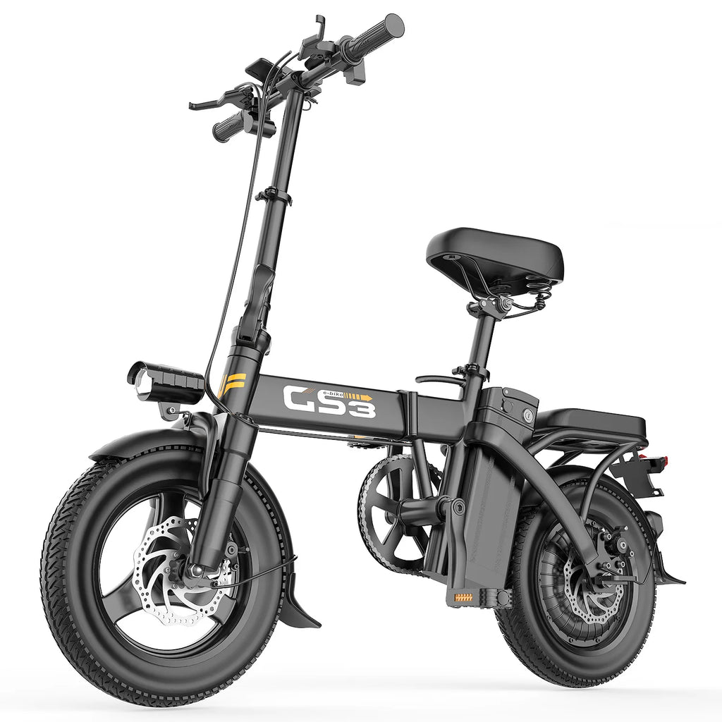 UPlee GS3 14-inch electric bike easy to fold adult commuter electric bike, 500W motor, removable battery, 20-mile maximum range