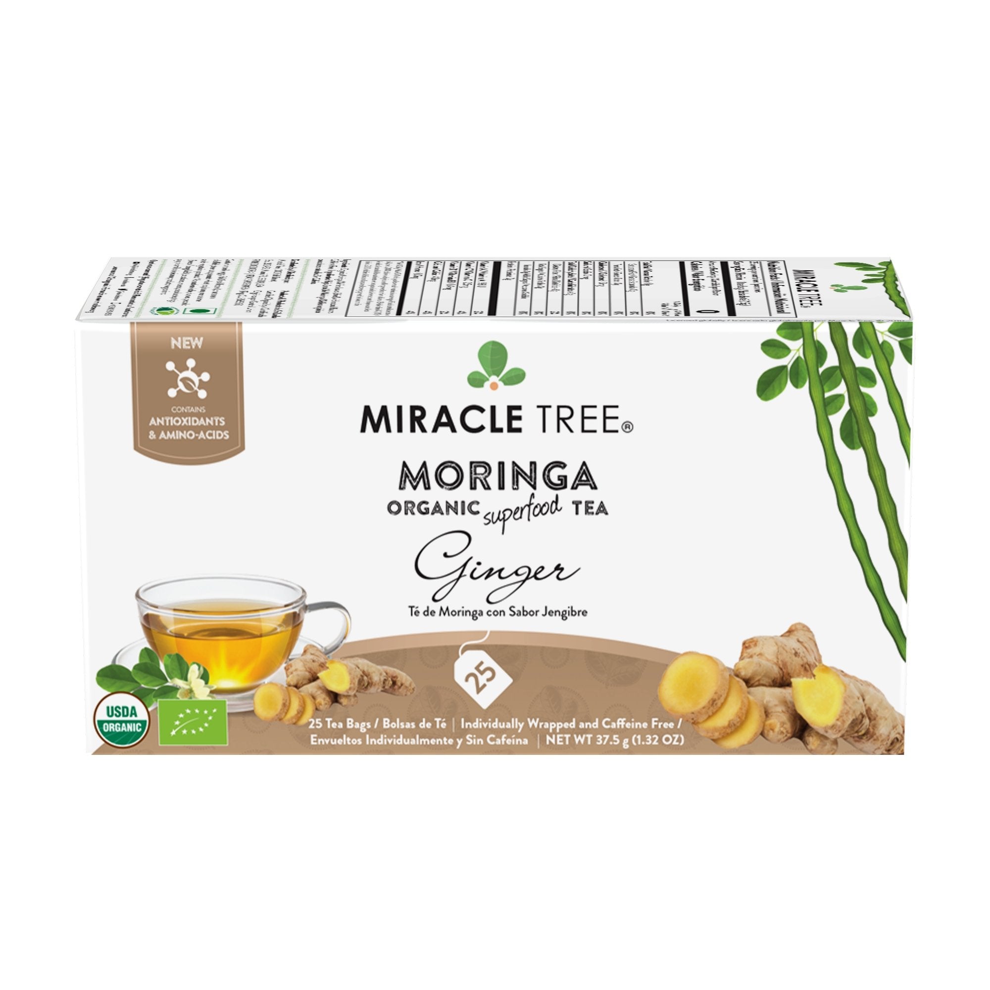 Organic Moringa Tea, Ginger