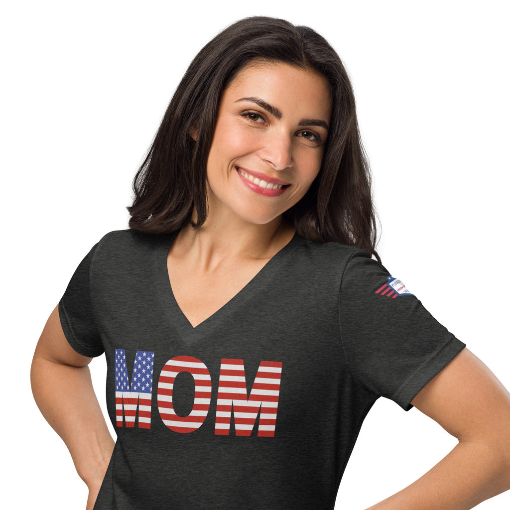 Mom USA - Women’s relaxed v-neck t-shirt