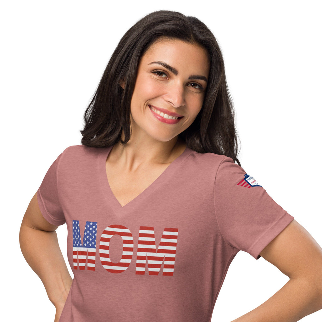 Mom USA - Women’s relaxed v-neck t-shirt