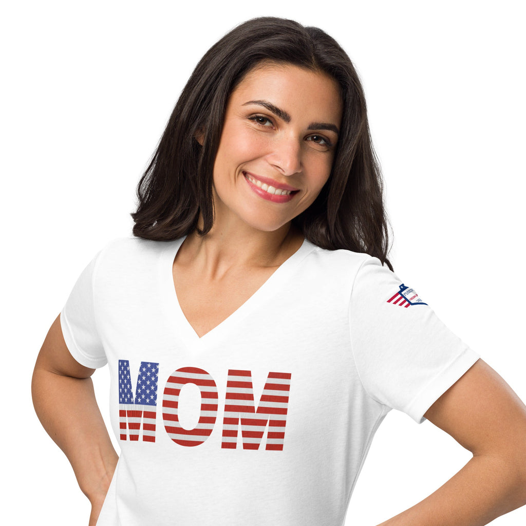 Mom USA - Women’s relaxed v-neck t-shirt